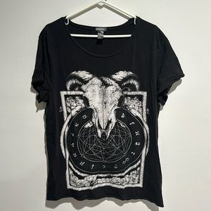 Divided by H&M Black Skull Tee - XL